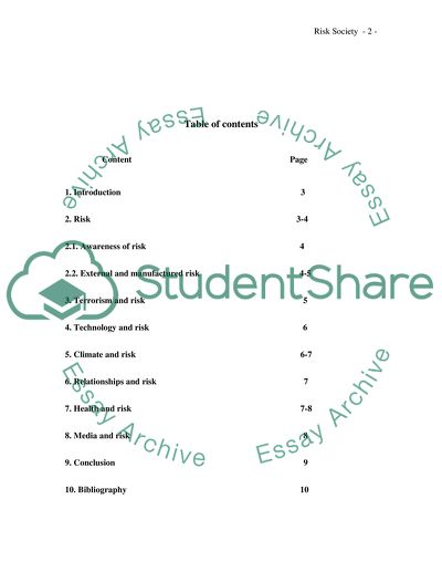 Coverage of the Term Risk Society