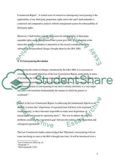 Changes Brought by the Land Registration Act 2002
