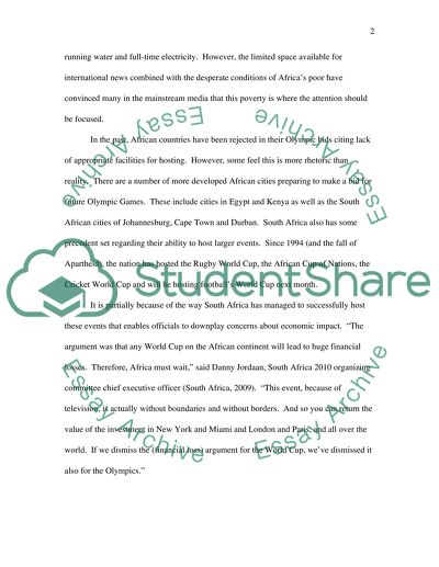 Africa Needs 2020 Olympic Games