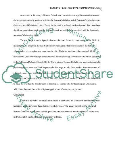 Medieval Roman Catholicism in Christianity