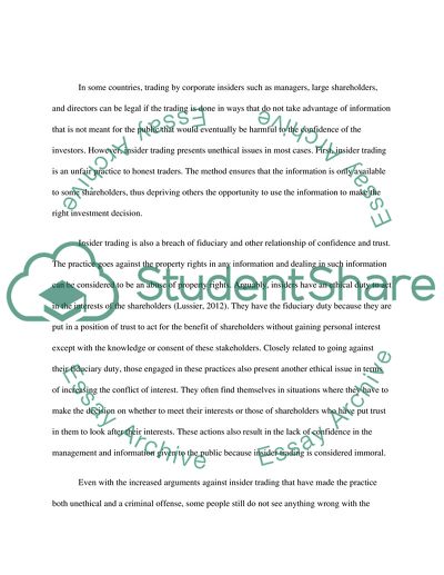 Ethical Implication of Financial Decisions