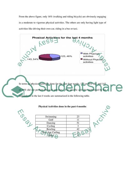 Effectiveness of a Physical Activity