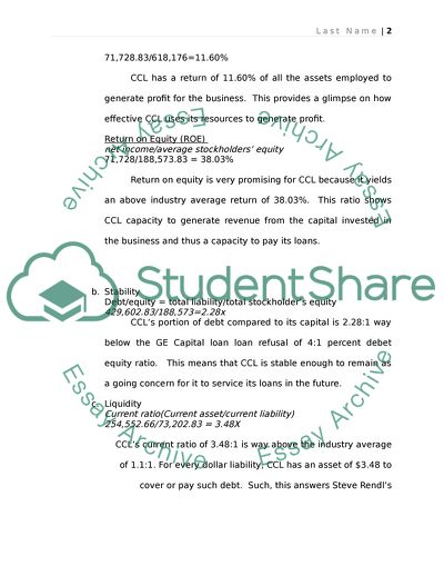 Criteria of GE Capital in Determining whether to Approve the Application of Its Clients for a Loan
