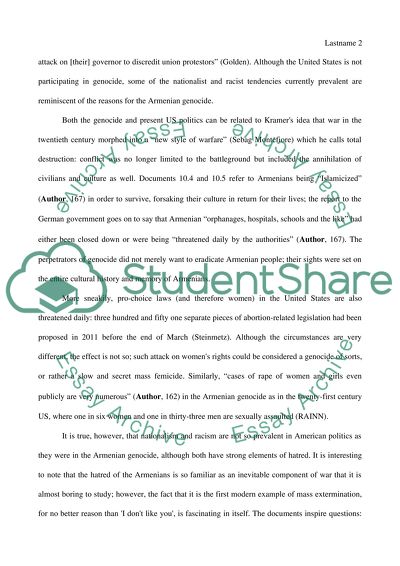 The Armenian Genocide in Modern Politics