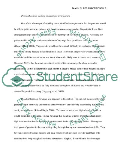 The Entry into Practice for the Family Nurse Practitioner