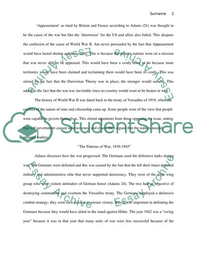 What Caused the World War II