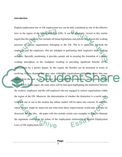 English Employment Law Study