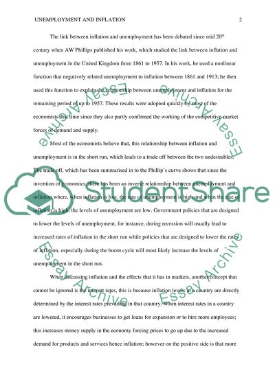 The Link between Unemployment and Inflation