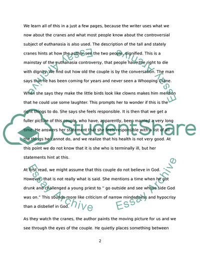 The Cranes by peter meinke