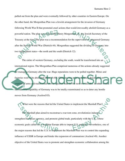 German Civilization: The European Recovery Program