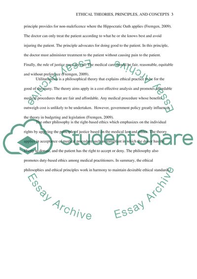 Ethical Theories, Principles, and Concepts