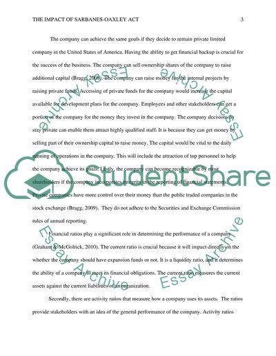 Assignment 1: Impact of the Sarbanes-Oxley Act (SOX)