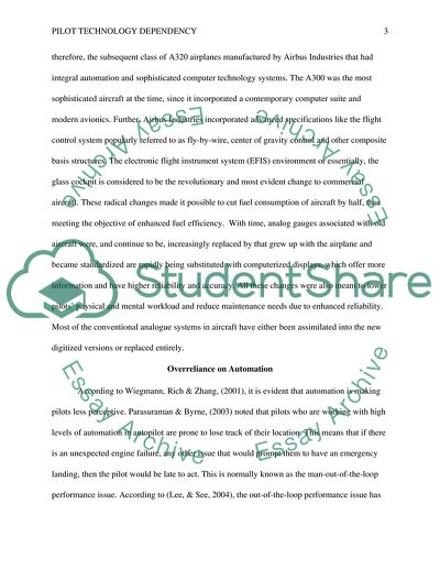 Pilot Technology Dependancy