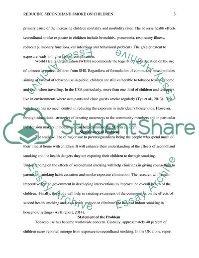 Reducing Secondhand Smoke on Children