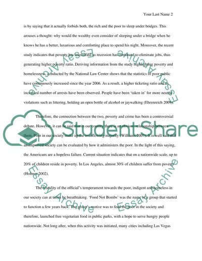 Surging poverty in a key to crime