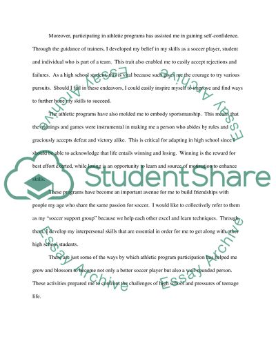 Participating in Athletic Programs