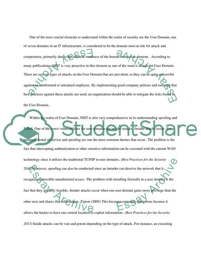 Sample Cyber Security Profile