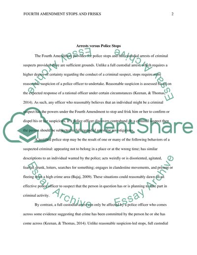 Fourth Admendment: Stop & Frisk