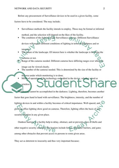 Network and Data Security of the Building