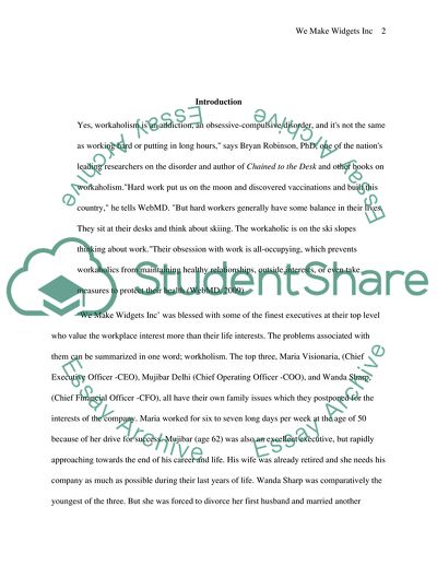 Leadership Team at We Make Widgets Inc