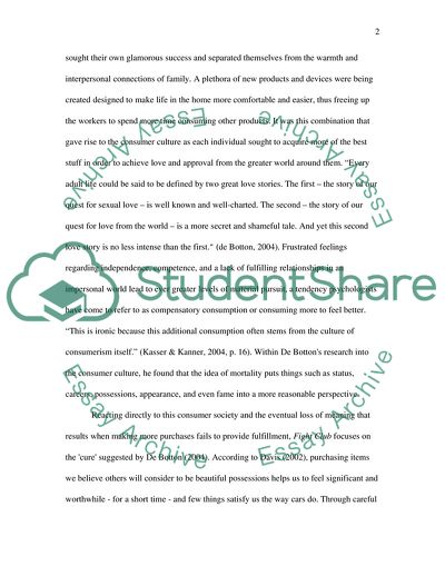 The Mental Mindset of the Modern Man in a Consumer Society