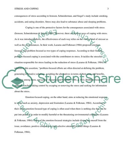 Definition of Stress and Coping