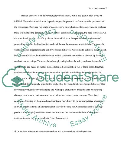 Basic Consumer Motivations