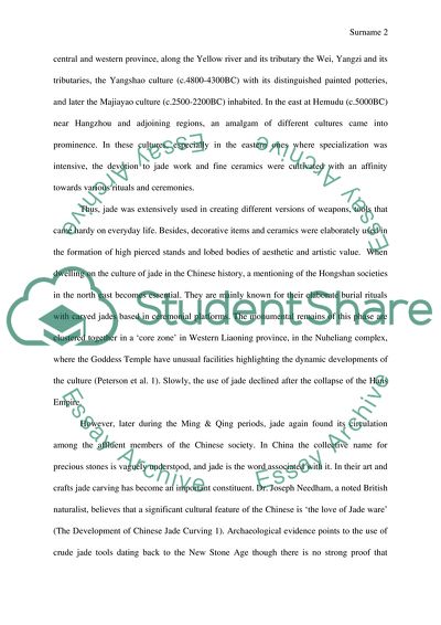 Information of JADE from Neolithic period to Han dynasty