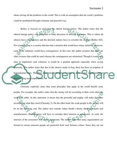 Analyzing the Ethical Foreign Policy