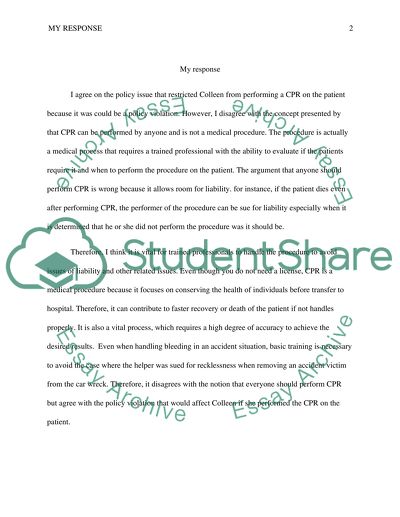 Performing a Cardiopulmonary Resuscitation