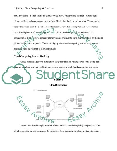 Hijacking, Cloud Security and Data Loss