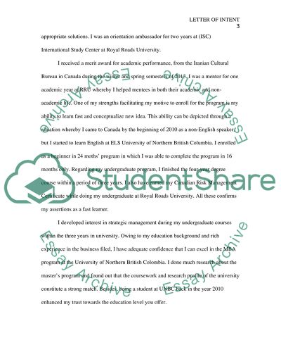 Letter Of Intent For Job Examples from studentshare.info