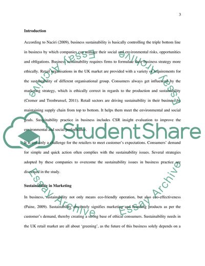 Marketing Sustainability