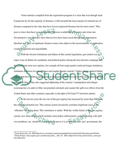 The Cost of Gun Control