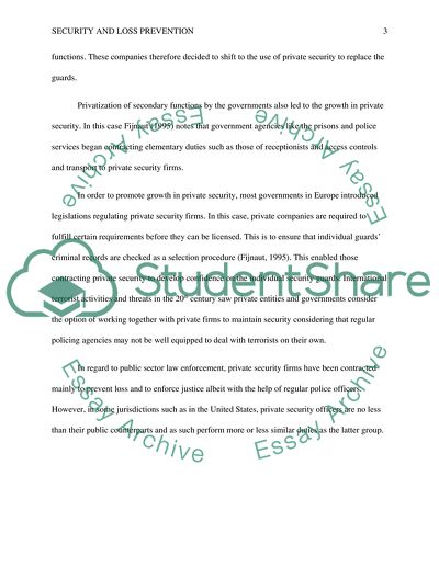 The Societal Changes and Events Led to the Growth of Private Security