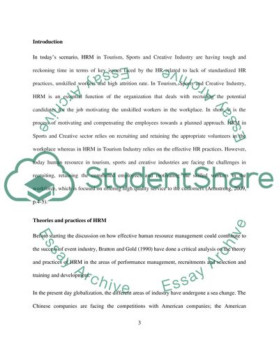 Human Resource Management for Tourism, Sports and Creative Industries