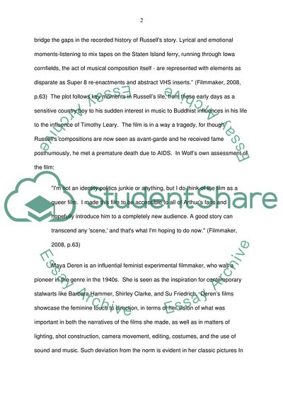 FOUR TOP EXPERIMENTAL FILM MAKERS FROM UK AND AMERICA