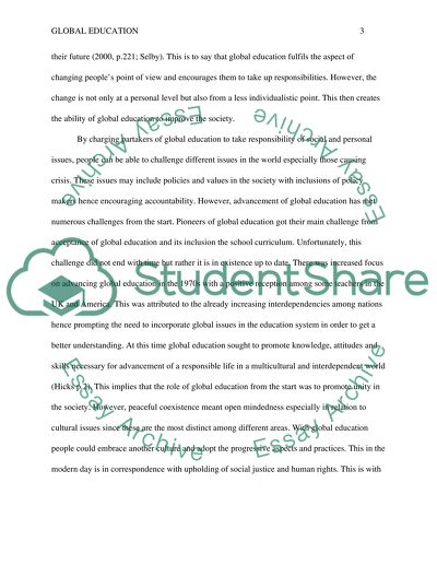 Importance of Global Education in Promoting Better Relations Within Society