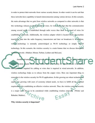 Wireless Network Security