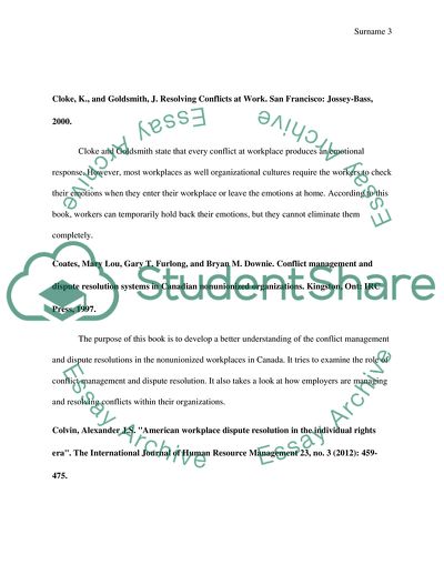 Conflict Management and Dispute Resolution System