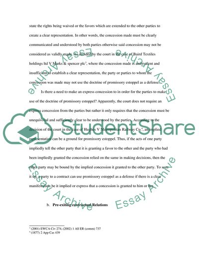 Promissory Estoppel in the Contract of Law