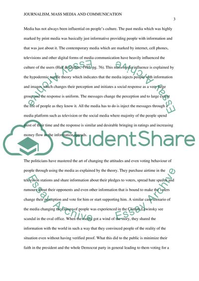 Media Is Shaping and Changing the Culture of People