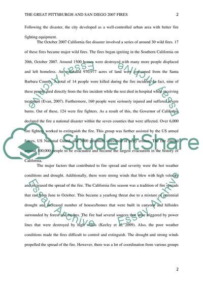 The Great Pittsburgh and San Diego 2007 Fires