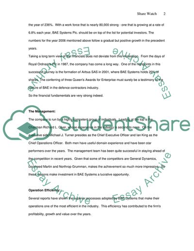 Financial Analysis of BAE Systems Plc, Cadbury Schweppes Plc, Pearson Plc, Standard Chartered plc