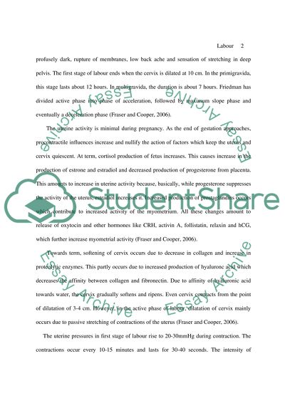 The Physiology of the First Stage of Labour