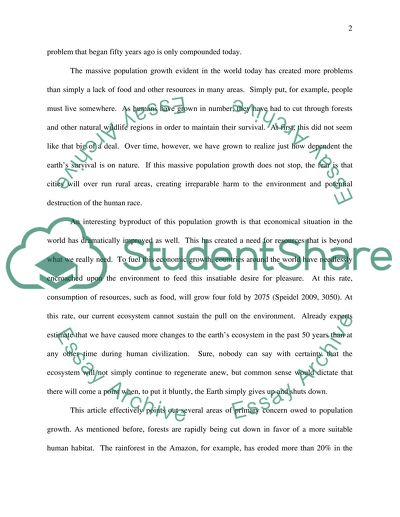 Paper Review: Population and Food