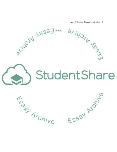 Affecting Frances Identity Within Europe Today