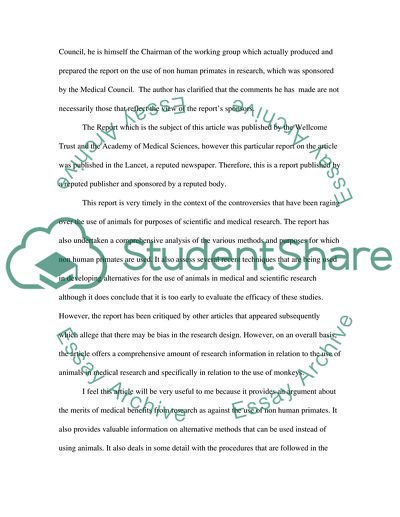 Animals Used in Scientific Experiments