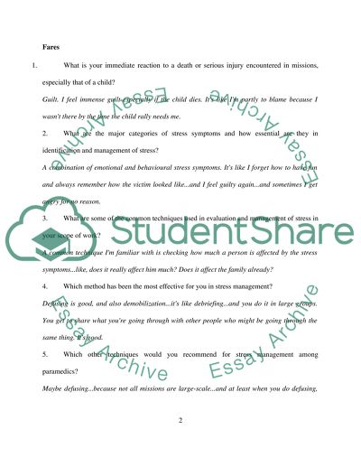 Answers of interview questios