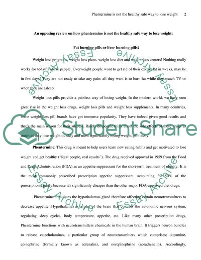 Phentermine Is Not the Healthy Safe Way to Lose Weight